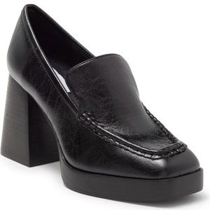 Steve Madden Etney Block Heel Platform Loafer Pump